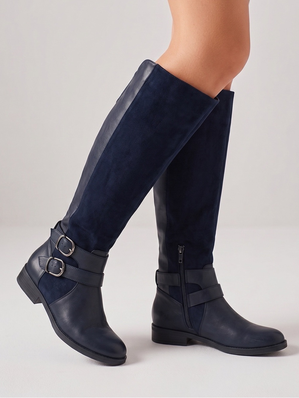 Nine West Black and Ink Tall Boots (6.5)